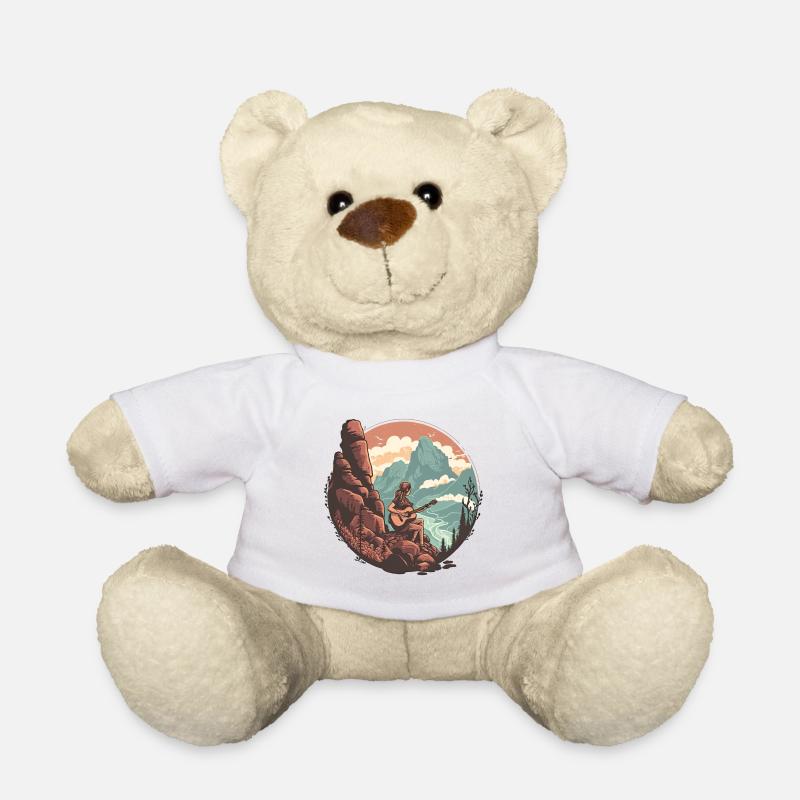 Ruhige Gitarrenszene in den Bergen - Teddy - Weiß