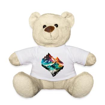 Colorful Mountains Graphic - Teddy Bear - white - Front