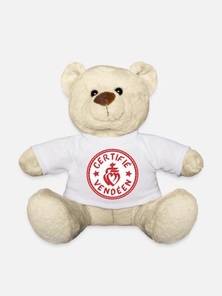 Logo certifié vendéen blanc rouge - Nounours - blanc