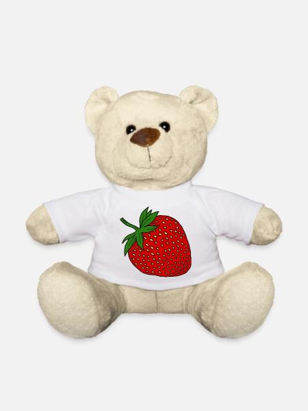 Strawberry - Teddy Bear - white
