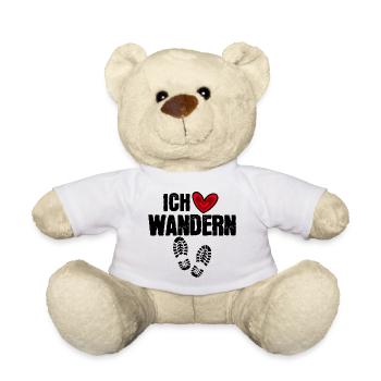 Ich Liebe Wandern Wanderer Statement Berge Herz - Teddy - Weiß - Vorne