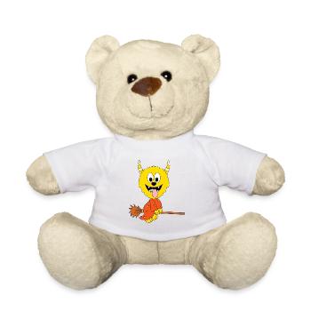 MONSTER - HEXE - KIND - BABY - HEXENBESEN - Teddy - Weiß - Vorne