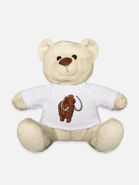 Mammoth colored - Teddy Bear - white
