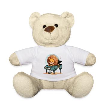 Musikalischer Löwe - Teddy - Weiß - Vorne