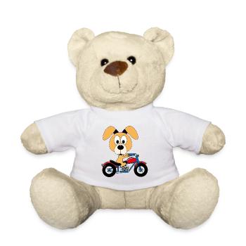 HUND - MOTORRAD - MOTORSPORT - SPORT - TIER - Teddy - Weiß - Vorne