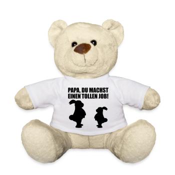 VATERTAGSGESCHENKE - BESTER PAPA - VATER KIND - Teddy - Weiß - Vorne