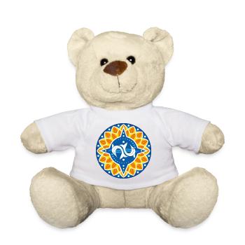 Wind rose dolphins petals waves - Teddy Bear - white - Front