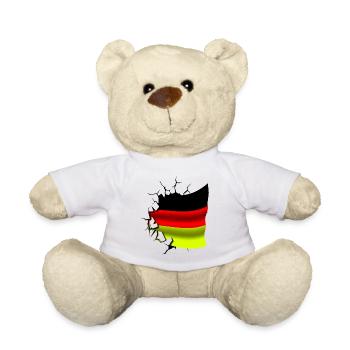 Germany - Germany - Deutschland - Torn Flag - Teddy Bear - white - Front