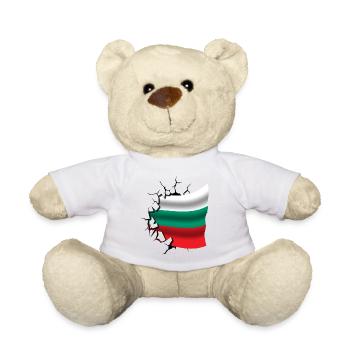 Flagge von Bulgarien - Bulgarien - Flagge gebrochen - Teddy - Weiß - Vorne