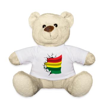 Flagge von Bolivien - Bolivien - Flagge Broken Design - Teddy - Weiß - Vorne