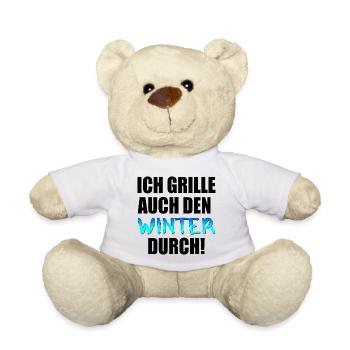 GRILLSPRÜCHE - GRILL - HOBBY GRILLEN - Teddy - Weiß - Vorne