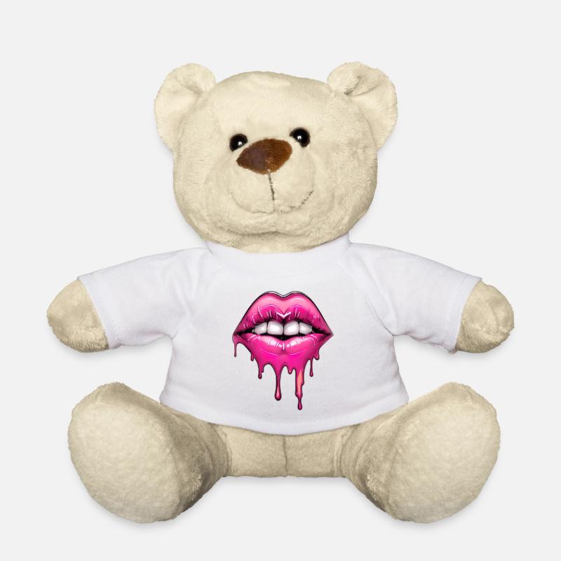 Lips - Teddy Bear - white