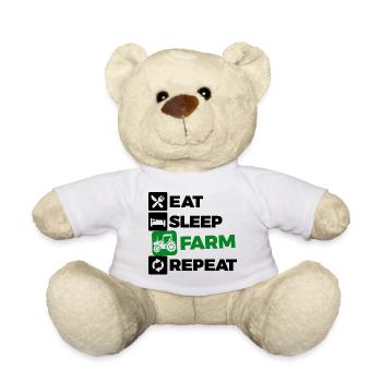 Déclaration sur les tracteurs de véhicules à moteur Agriculture agricole biologique - Nounours - blanc - Devant