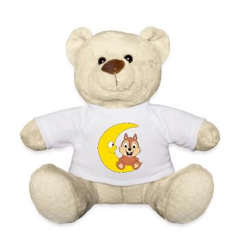 MOND - EICHHÖRNCHEN - TIER - KIND - BABY - Teddy - Weiß - Vorne