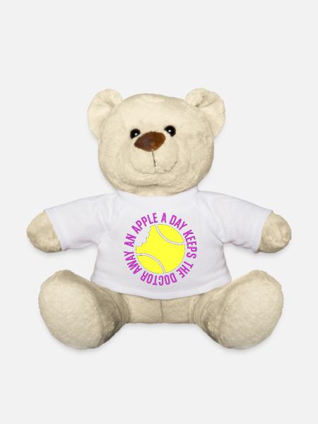 Tennis Shirt Funny Lustiger Spruch Tennisspieler - Teddy - Weiß