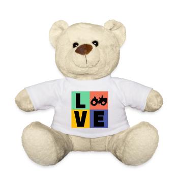 Tracteur Disant Agriculture Tracteur Agriculteur Biologique - Nounours - blanc - Devant