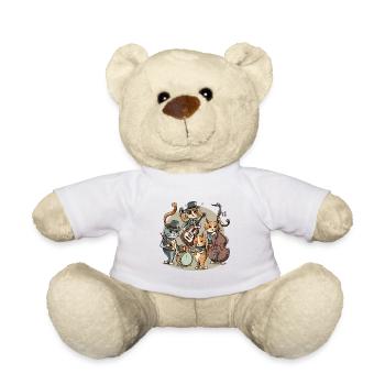 Feline Jazz Trio - Teddy Bear - white - Front