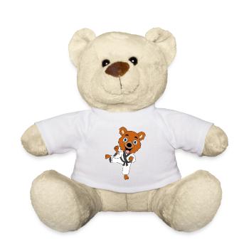 KAMPFSPORT - TEDDY - BÄR - KARATE - JUDO - TIER - Teddy - Weiß - Vorne