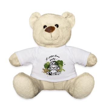 Faultier Sloth Yoga time Nature - Teddy - Weiß - Vorne