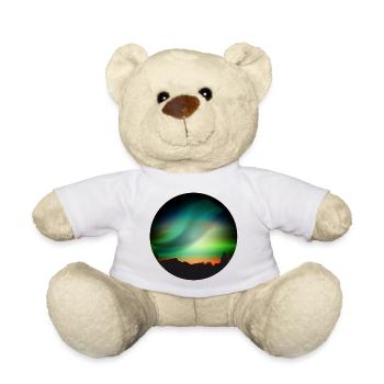 shining northern lights like a breath in the sky - Teddy Bear - white - Front