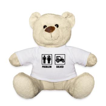 Vehicle Tractor Statement Farmer Farming Country Air - Teddy Bear - white - Front