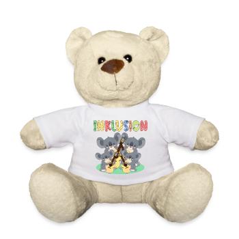INKLUSION VIELFALT - GLEICHBERECHTIGUNG - FAMILIE - Teddy - Weiß - Vorne