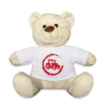 Tractor Agricultural Machinery Farming Vehicle Tractor - Teddy Bear - white - Front