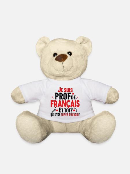 Prof Professeur Français Métier Collège Lycée - Nounours - blanc
