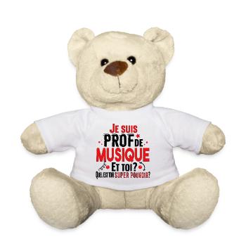 Prof Professeur Musique Métier Collège Lycée - Nounours - blanc - Devant