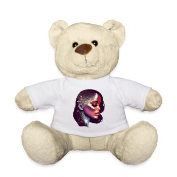 Von der Galaxie inspiriertes Porträt einer Frau - Teddy - Weiß - Vorne