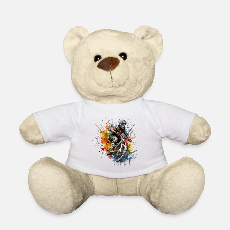 Mountain bikers - Teddy Bear - white