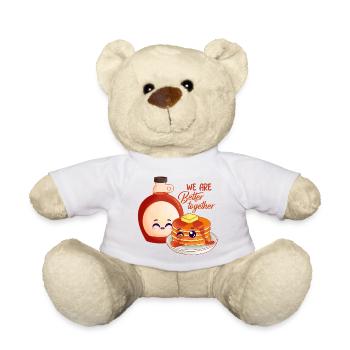 pancake, maple syrup, breakfast - Teddy Bear - white - Front