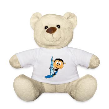 SURFER - WINDSURFEN - SPORT - SCHAF - TIER - Teddy - Weiß - Vorne