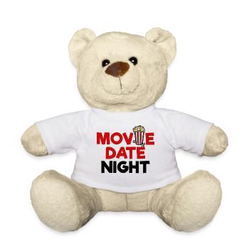 Films Popcorn Déclaration Soirée cinéma Cinéma Films de nuit - Nounours - blanc - Devant
