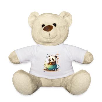 Panda Tea Time - Teddy Bear - white - Front
