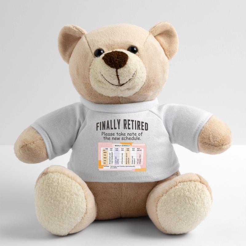 Retired Schedule Daily Routine Teddy Bear