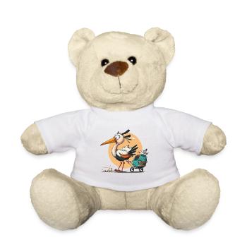 Storchen-Lieferung - Teddy - Weiß - Vorne