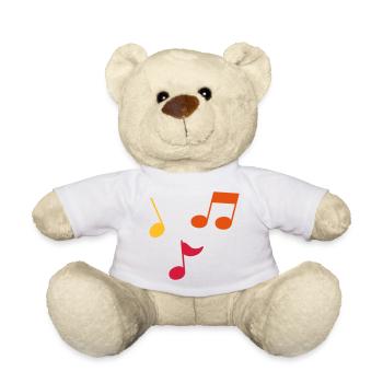 Musiknoten – 3 Farben - Teddy - Weiß - Vorne