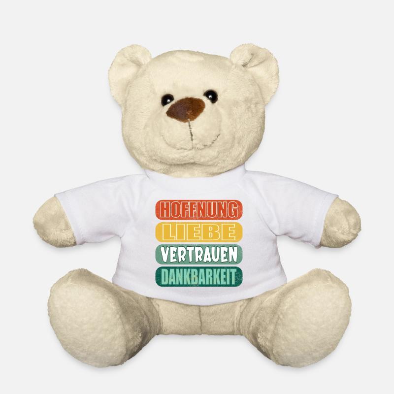 HOFFNUNG SPRÜCHE DANKBARKEIT - LIEBE VERTRAUEN - Teddy - Weiß