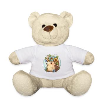 Hérisson de la couronne de fleurs - Nounours - blanc - Devant