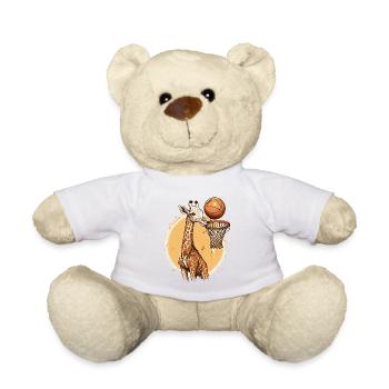 Giraffe on the Court - Teddy Bear - white - Front