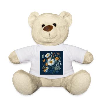Flowers - Teddy Bear - white - Front