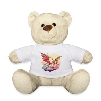 Dragon in the Clouds - Teddy Bear - white - Front