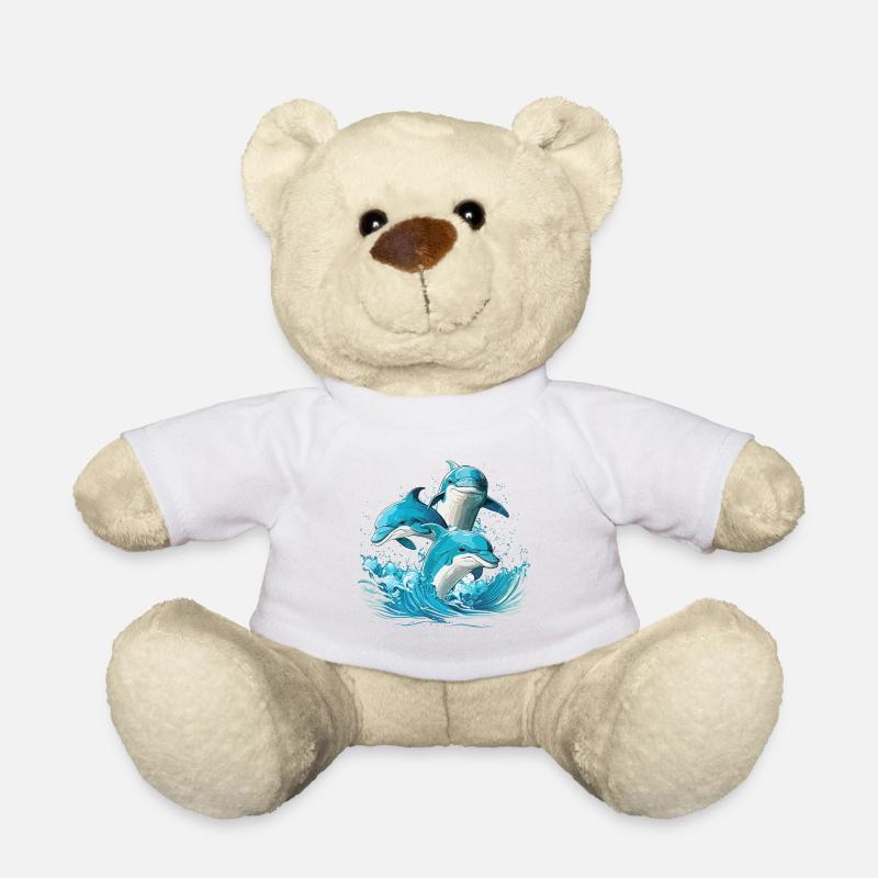 Le Happy Dolphin Pod - Nounours - blanc