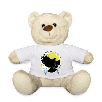 Adler vor Vollmond - Teddy - Weiß - Vorne
