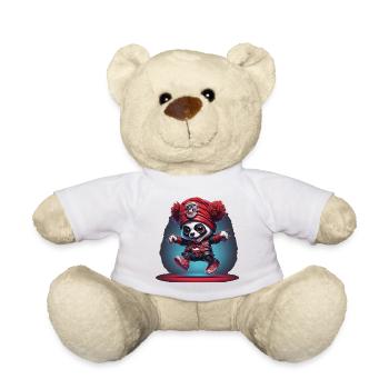 Cute panda as a pirate - Teddy Bear - white - Front