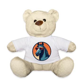 Horse, Horse, Horse, Warhorse, Pony - Teddy Bear - white - Front