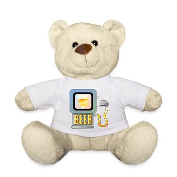 BEER FUEL - FUNNY DRINKS - GAS STATION - Teddy Bear - white - Front