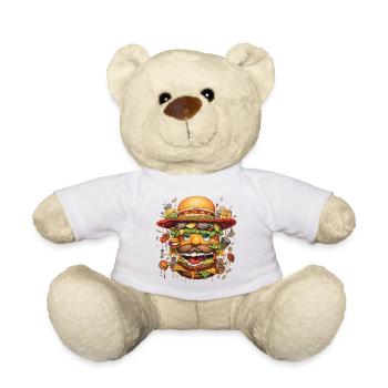 Visage caricatural de citoyen sauvage - Nounours - blanc - Devant