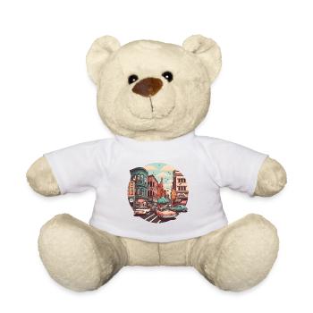 Retro City Life - Teddy Bear - white - Front